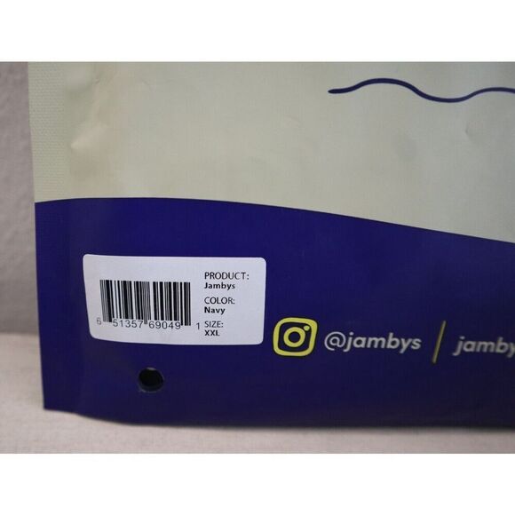 Jambys Unisex Sz 2XL Navy/Navy Soft Breathable Boxer Shorts w/Pockets - Picture 10 of 10